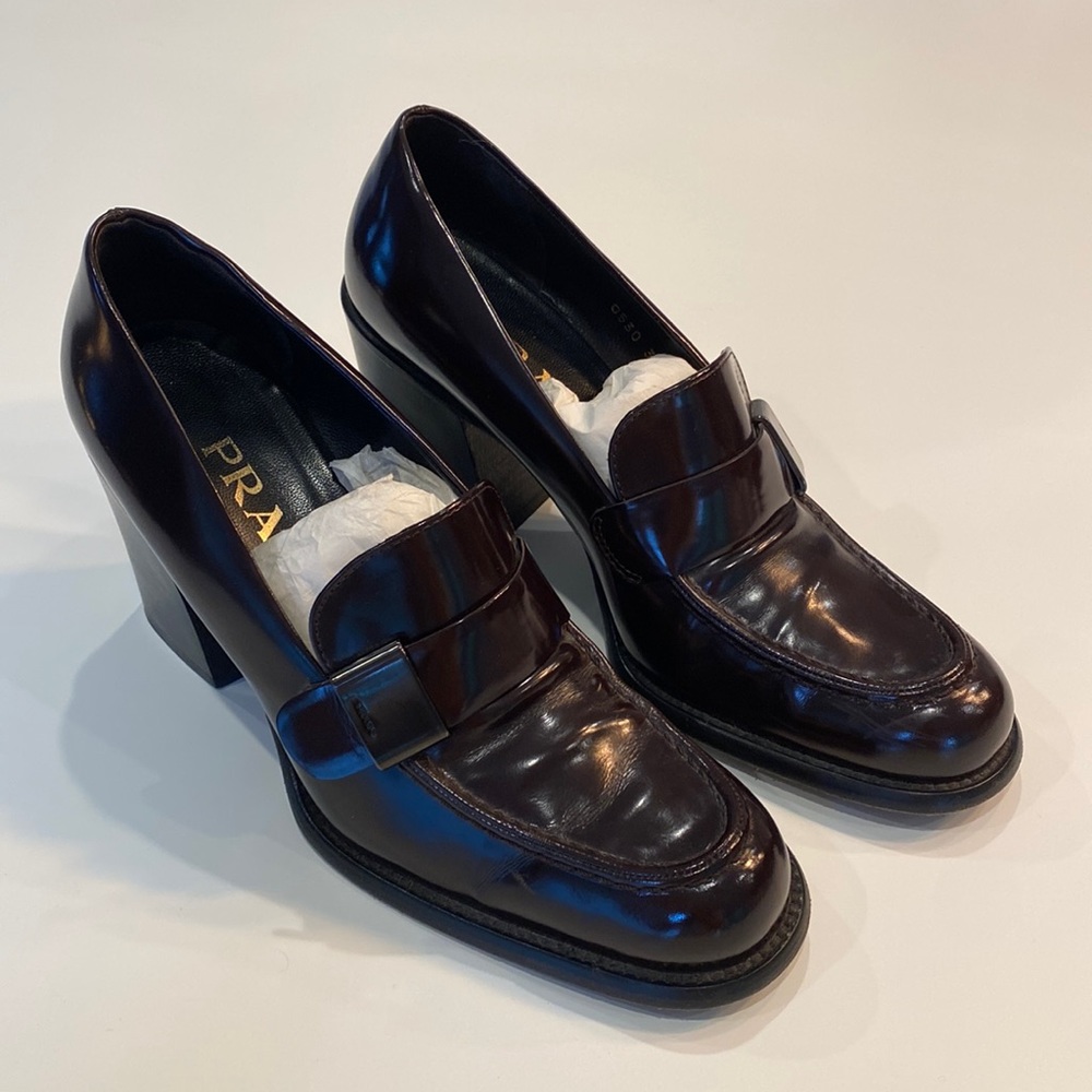 Prada heels with buckle size 7.5